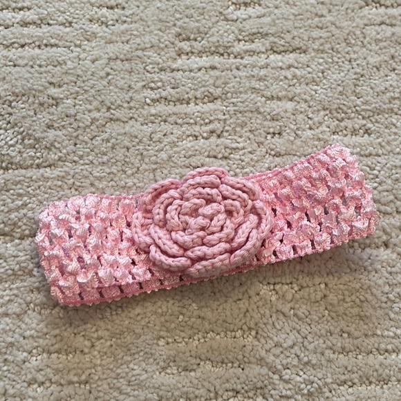 Baby / little girl pink headband - Picture 3 of 8